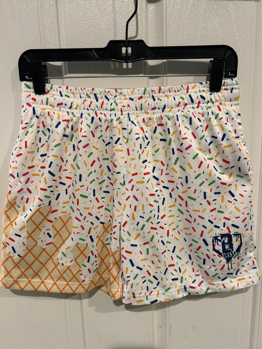 Baseball Lifestyle 101 White with Multi-color Sprinkles Ice Cream Shorts